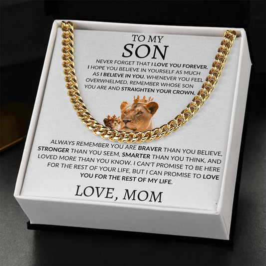 Cuban Link Chain Mom To My Son