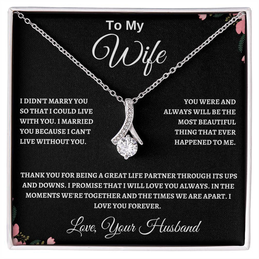 Alluring Beauty Necklace Husband To My Wife