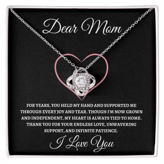 Love Knot Necklace Dear Mom