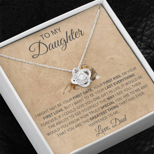 Love Knot  Necklace Dad To My Daughter